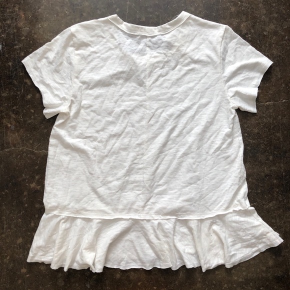 White Ruffle Tee - Picture 2 of 2